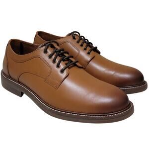Dockers Men Ludgate Lace Up Derby Oxfords Size US 8M Butterscotch Brown Leather